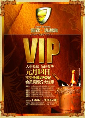 金色VIP海报图片