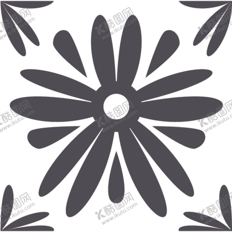 编号：75335107081423315801【酷图网】源文件下载-黑白简约花纹图案设计