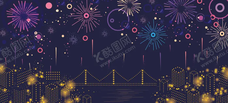 编号：73342105011326022265【酷图网】源文件下载-城市烟花背景