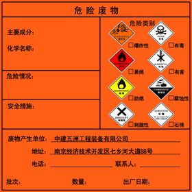 危险废物包装识别标签