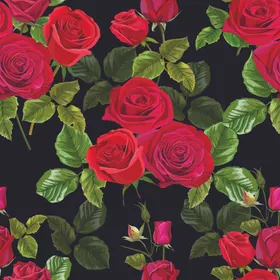 叶子花卉无缝图案