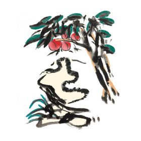 水墨插画素材