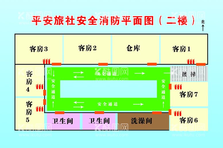 编号：81713711182009162219【酷图网】源文件下载-消防平面图