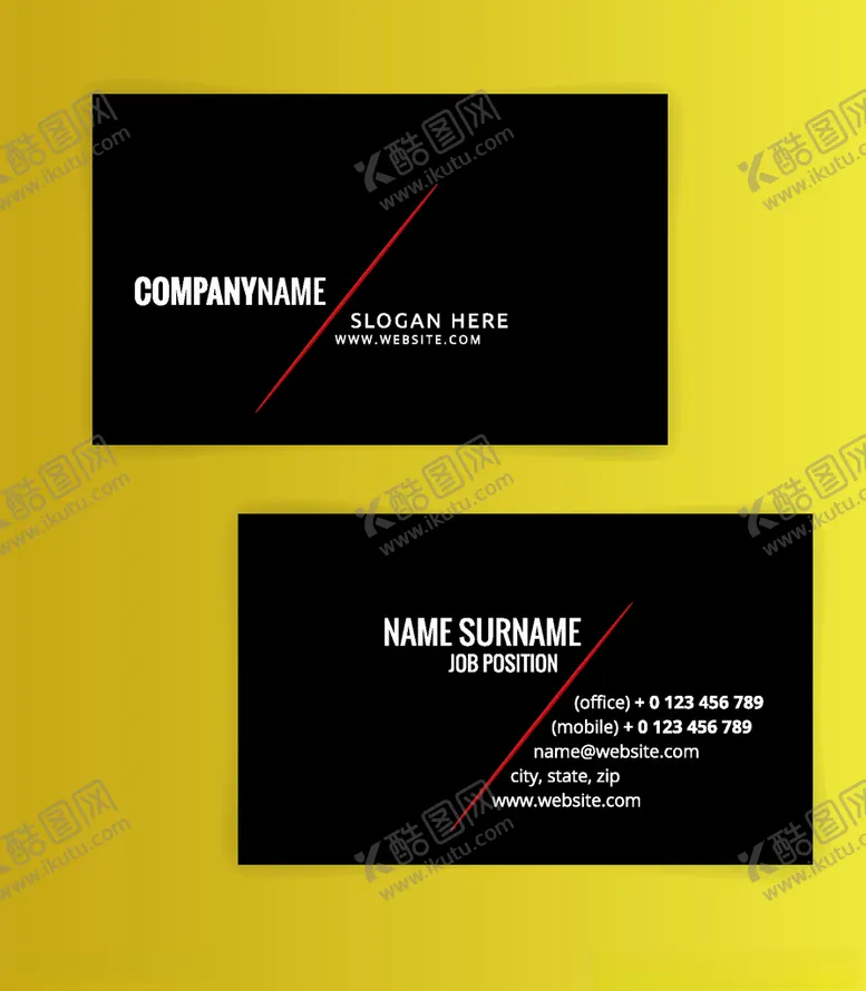 编号：37796109290252423348【酷图网】源文件下载-名片模板