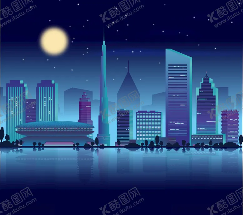 编号：21387402201807591137【酷图网】源文件下载-未来现代科技城市矢量插画
