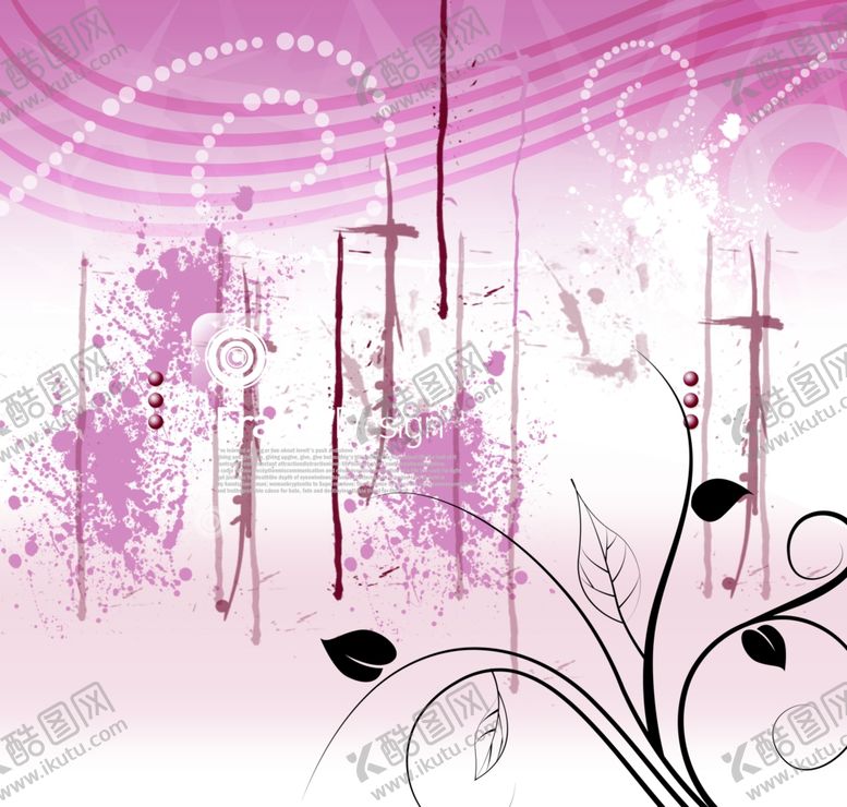 编号：74275310312004425389【酷图网】源文件下载-墨迹花纹背景