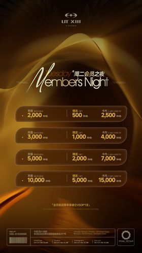 会员之夜宣传海报