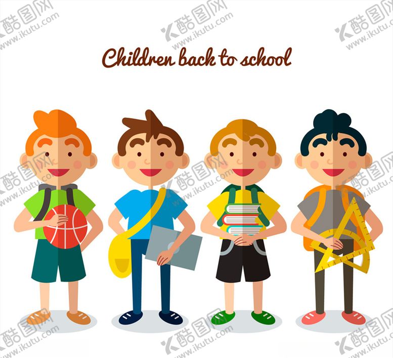 编号：92810109121021478320【酷图网】源文件下载-矢量小学生