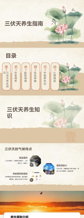 三伏天养生指南PPT