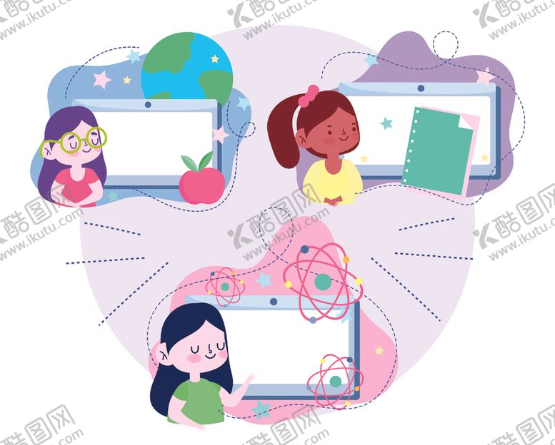 编号：28082510311251309215【酷图网】源文件下载-手绘可爱女生