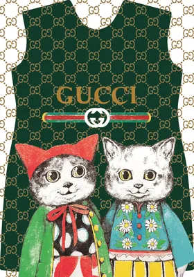 数码印花大牌女装gucci