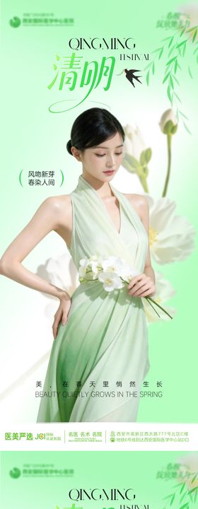 医美清明节气系列海报