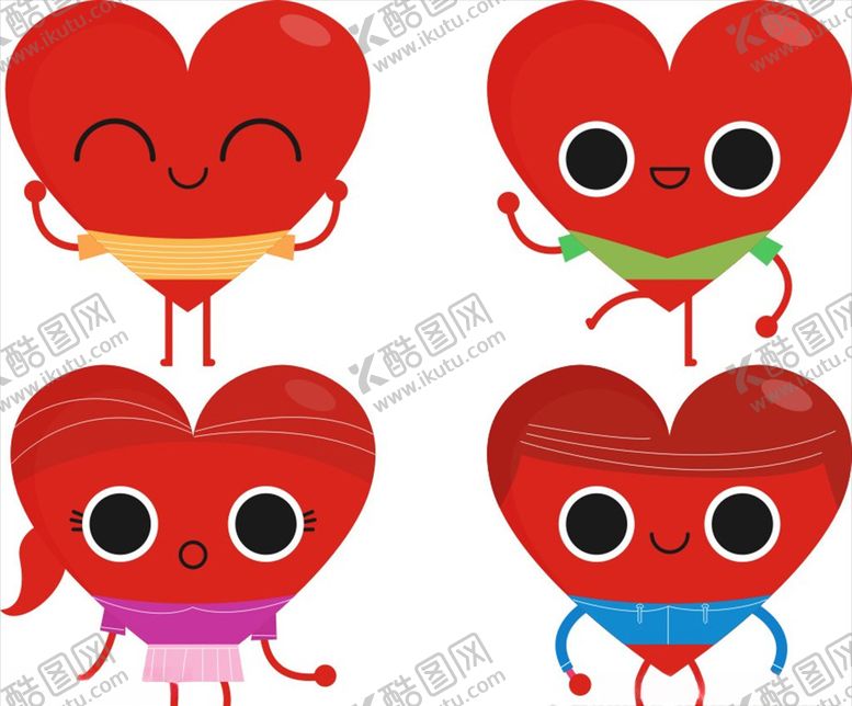 编号：15692709171707124652【酷图网】源文件下载-卡通爱心小人形象可爱