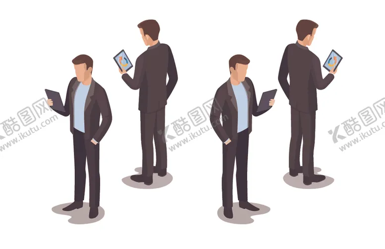 编号：27687407020844044392【酷图网】源文件下载-卡通商业商务白领人士人物