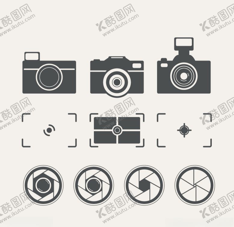 编号：14508409212301497623【酷图网】源文件下载-复古照相机元素