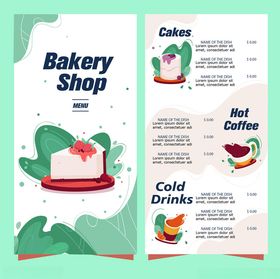 面包店菜单设计模板