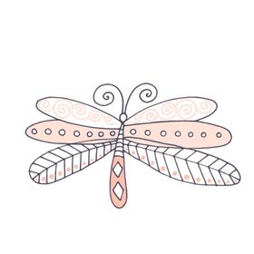 花朵蝴蝶卡通图案