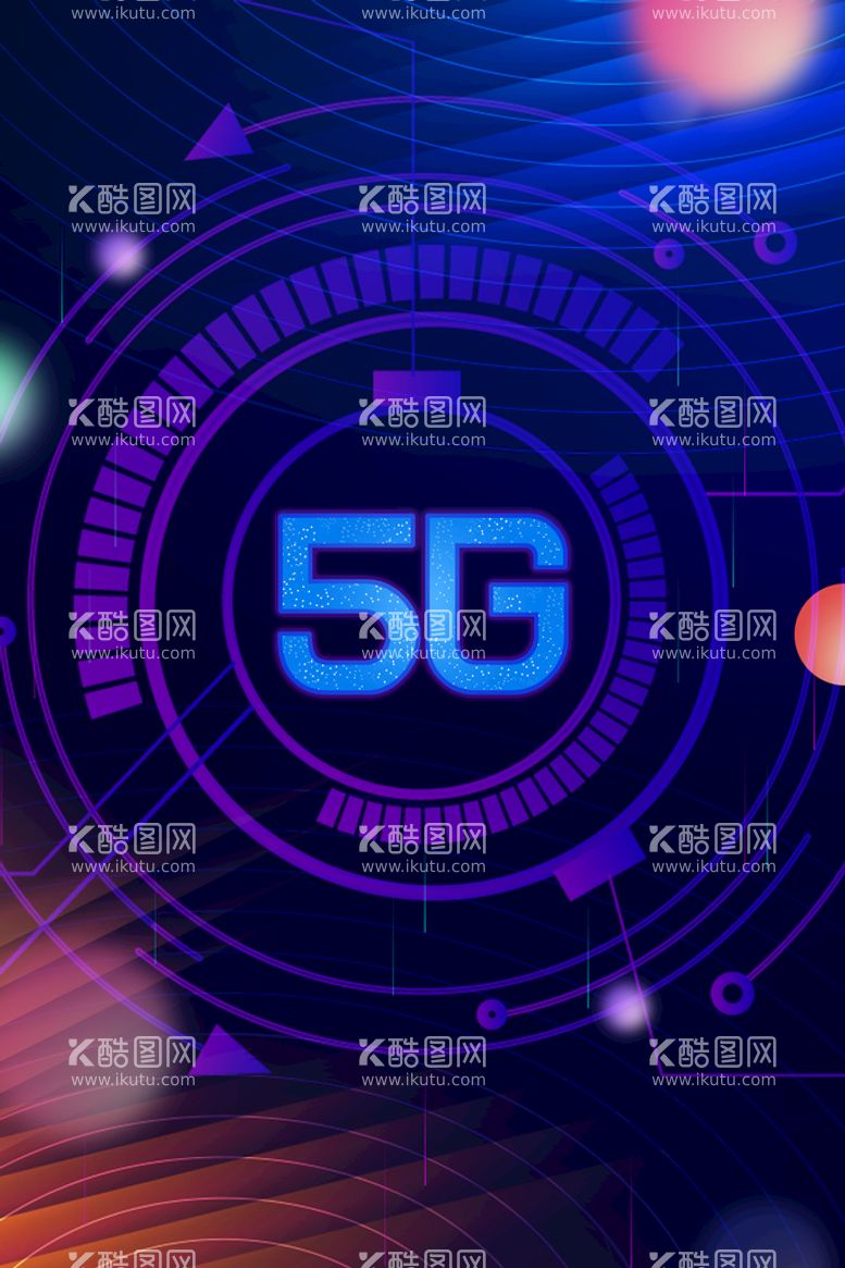 编号：05789209270950357850【酷图网】源文件下载-5G 蓝色科技感背景