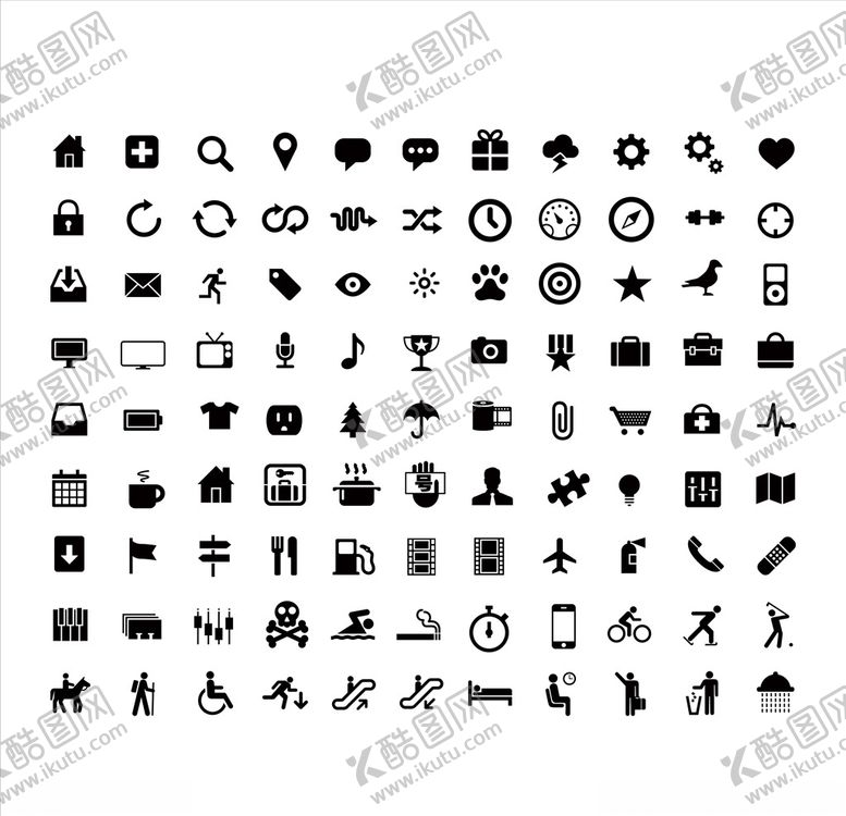 编号：77230209120501476280【酷图网】源文件下载-手机UI图标网页UI符号