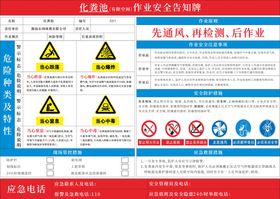 有限公司作业安全告知牌