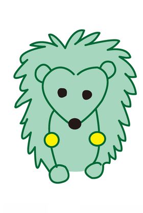 矢量卡通刺猬