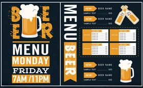 周五啤酒派对菜单海报