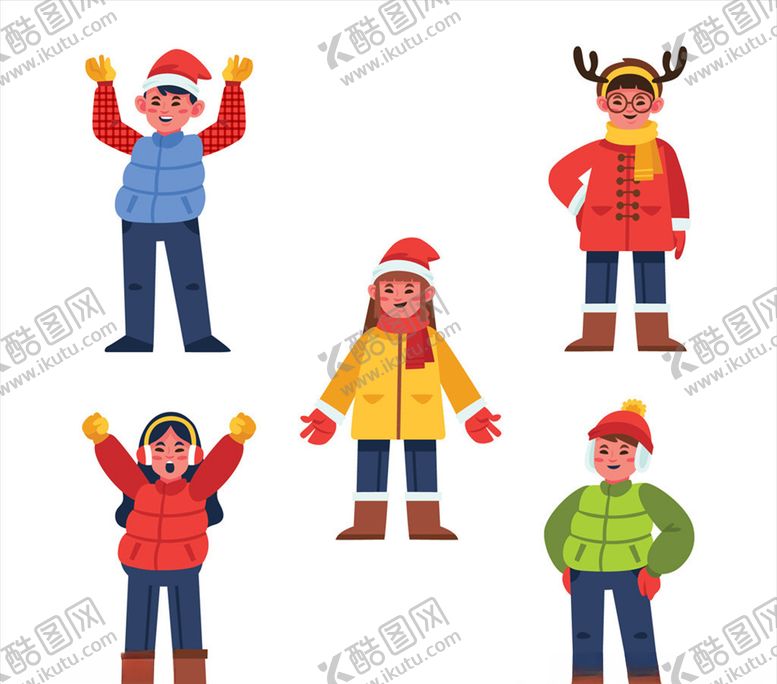 编号：50530610121247339691【酷图网】源文件下载-创意冬装儿童