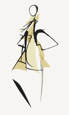 手绘抽象人物个性艺术装饰画