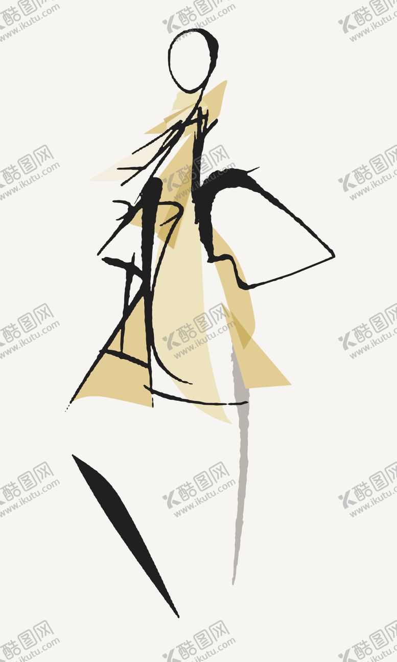 编号：83024410211405575141【酷图网】源文件下载-手绘抽象人物个性艺术装饰画