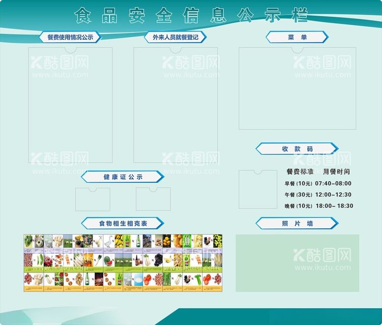 编号：41027812181744414122【酷图网】源文件下载-食品安全信息公示墙