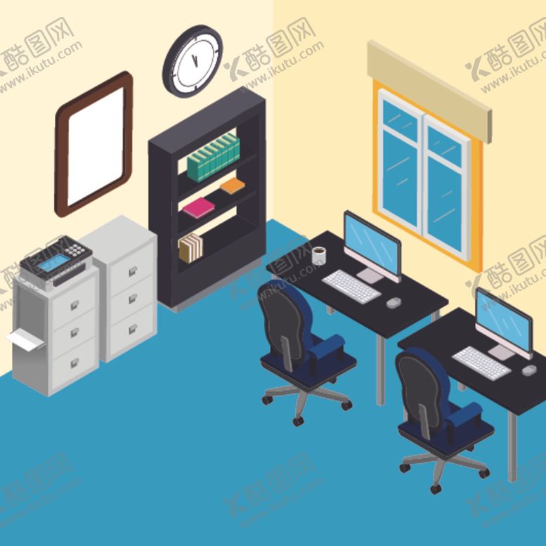 编号：97423709191431597902【酷图网】源文件下载-高端商务办公扁平化矢量插画