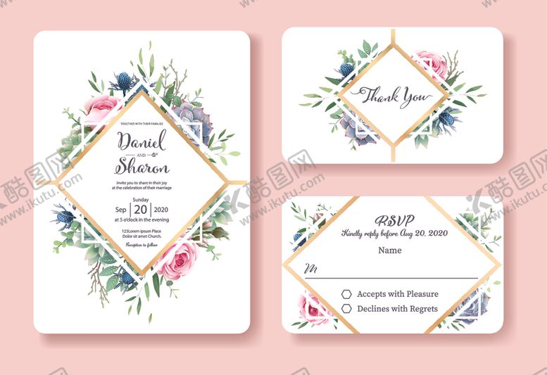 编号：34670709201946159492【酷图网】源文件下载-花卉卡片