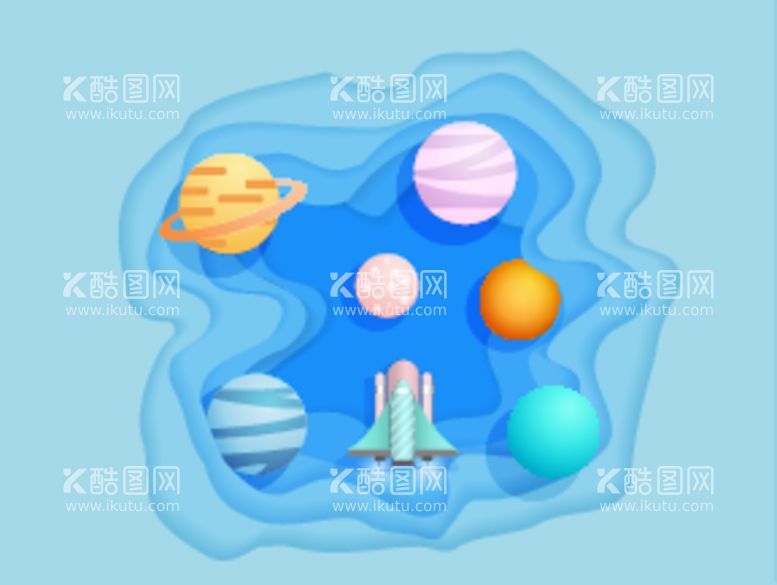 编号：26604512081037158461【酷图网】源文件下载-卡通航天和月球