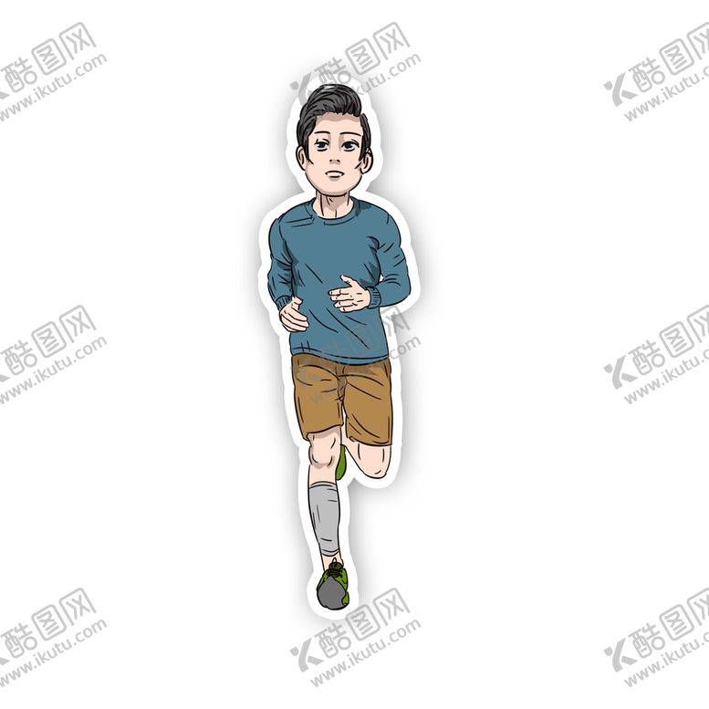 编号：57243510231911285092【酷图网】源文件下载-跑步的帅哥晨跑赛跑锻炼跑步有氧