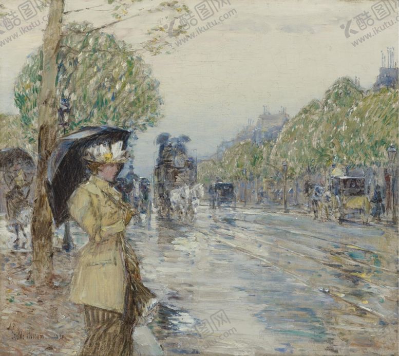 编号：33969210190439529378【酷图网】源文件下载-街景风景印象派油画