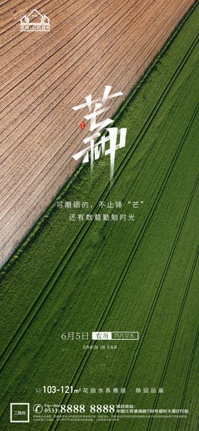 地产芒种节气微信24贴片广告宣传