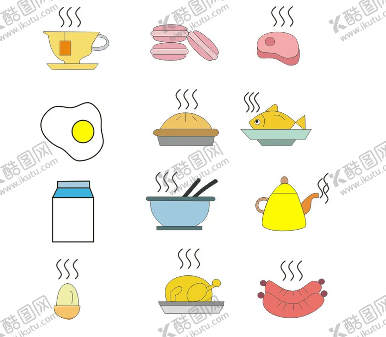 编号：73673802192347345292【酷图网】源文件下载-快餐食品失量图