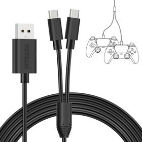PS5手柄充电线白底图