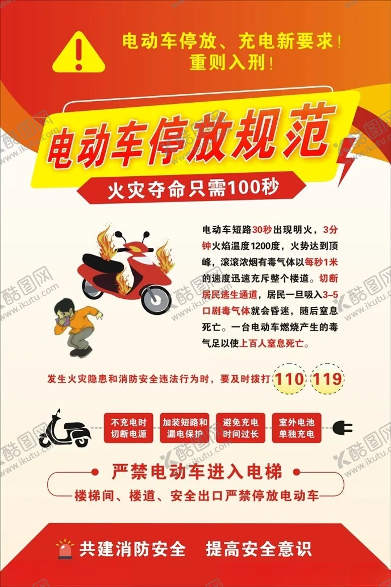 编号：49140702180750433000【酷图网】源文件下载-电动车停放规范