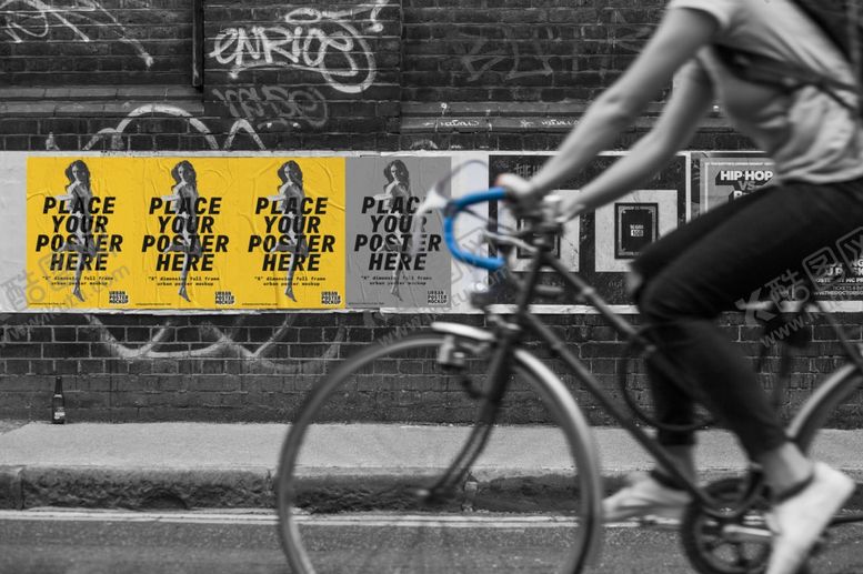 编号：51449909192253425494【酷图网】源文件下载-街头海报样机