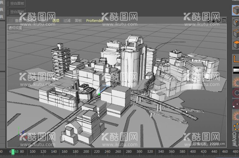 编号：85417212210359407866【酷图网】源文件下载-c4d模型几何低面体城市建筑