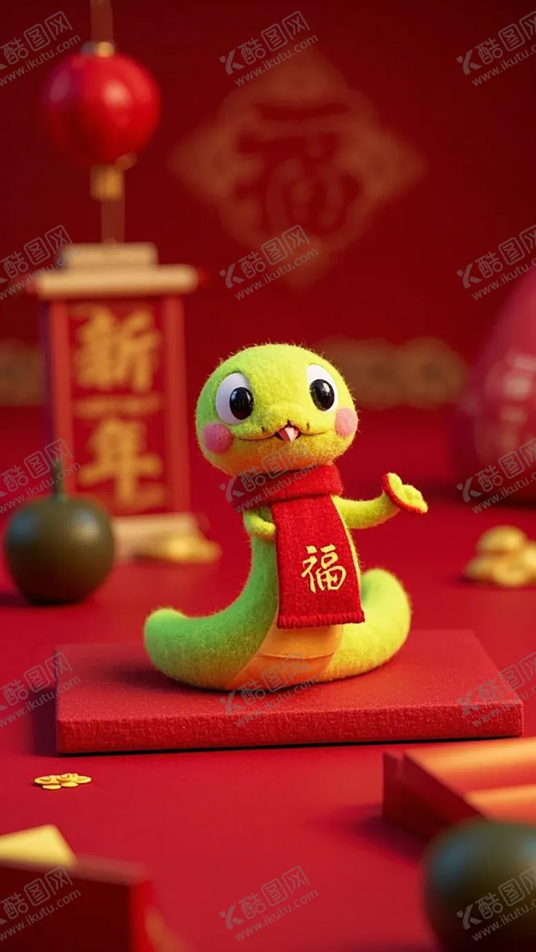 编号：85631302250319317001【酷图网】源文件下载-2025蛇年可爱卡通造型