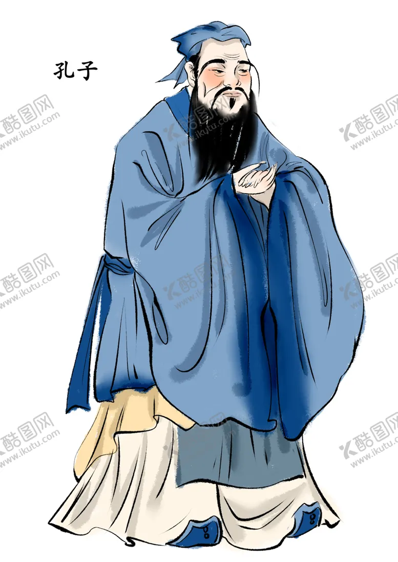 编号：72893307011401375589【酷图网】源文件下载-国学人物插画
