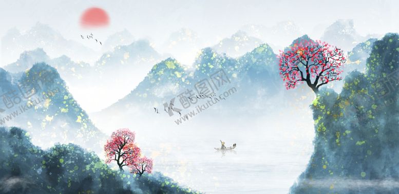 编号：94748109091921409253【酷图网】源文件下载-意境水墨山水