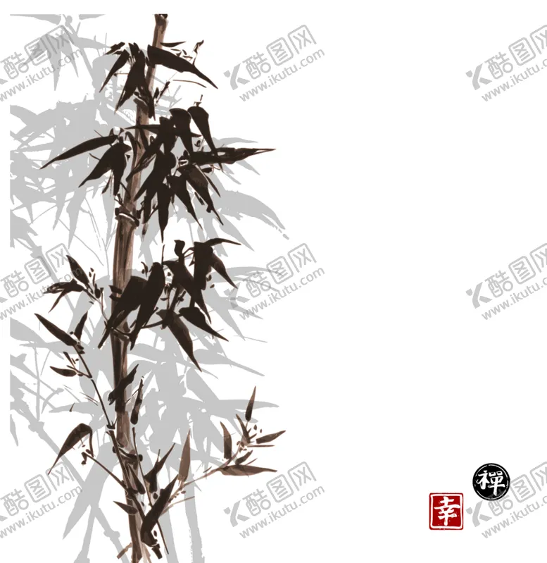 编号：47874804280046265083【酷图网】源文件下载-水墨竹子