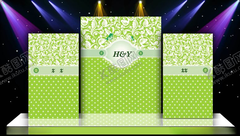 编号：50050509240230108569【酷图网】源文件下载-绿色主体婚礼现场布置设计源文件
