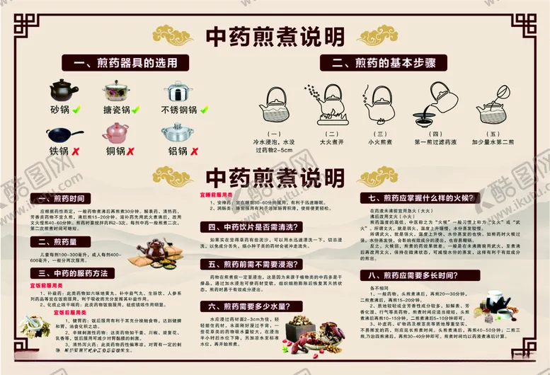 编号：66813306292132562590【酷图网】源文件下载-中药煎煮说明注意事项