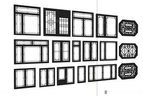 古典中式窗扇模型
