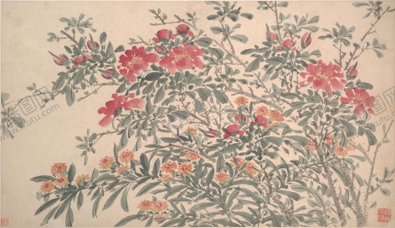 编号：67168710271955339469【酷图网】源文件下载-明代陈淳花卉花草绘画