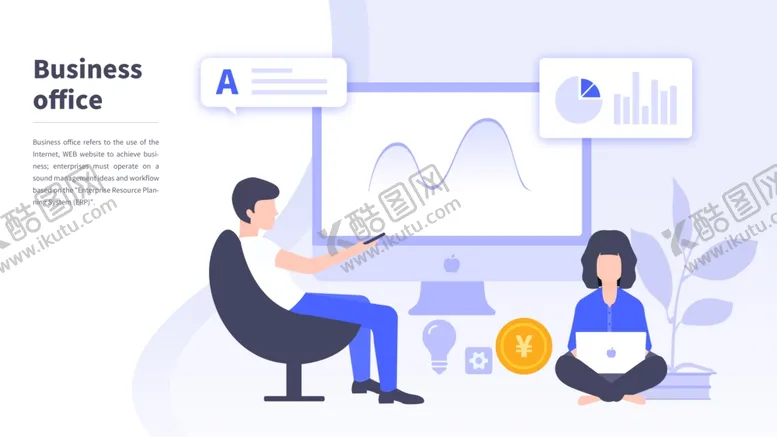 编号：50550409131223225009【酷图网】源文件下载-扁平化科技办公插画